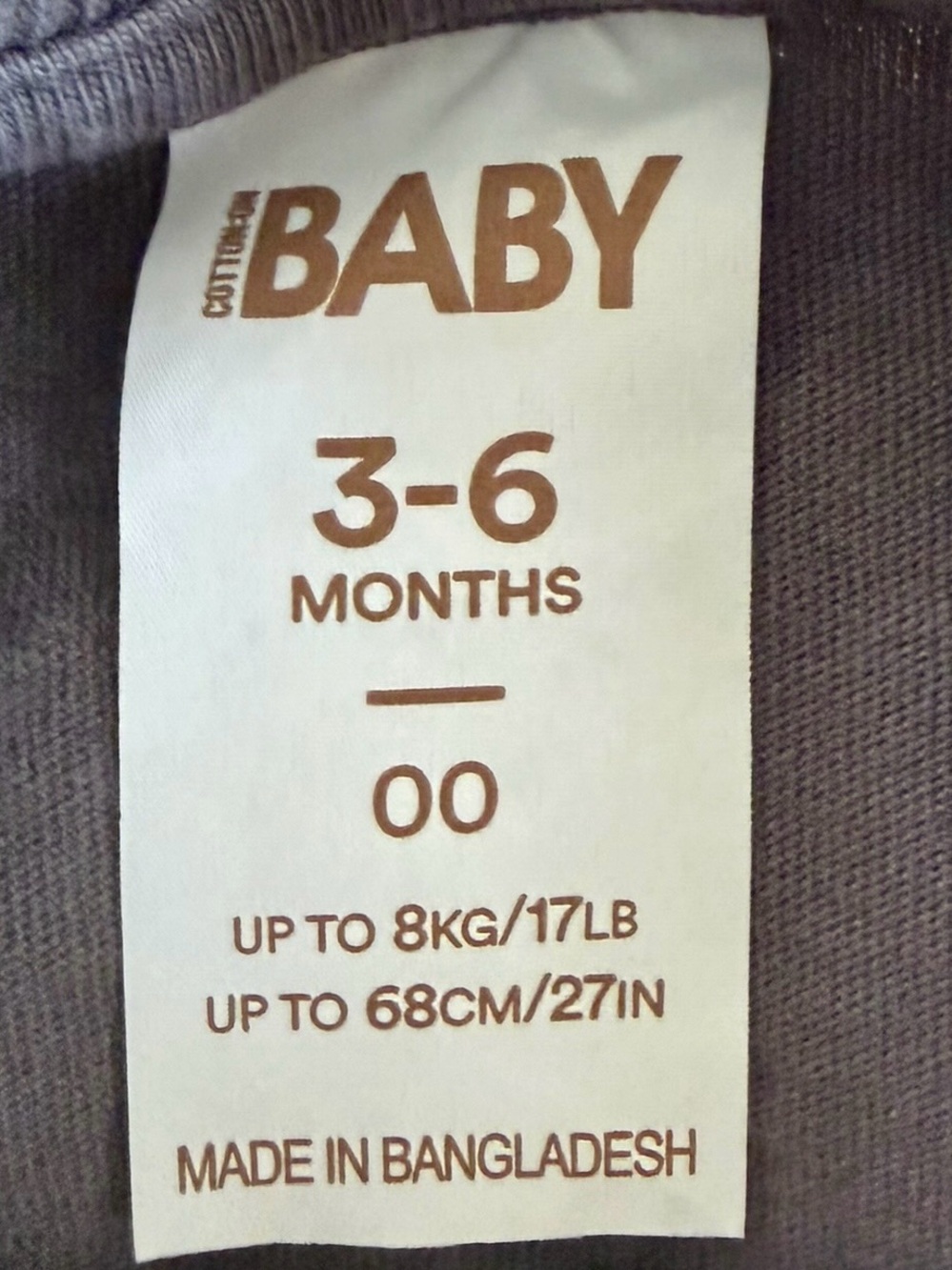 Hangry Graphic Tee - Gray - 3-6 months - Picture 5 of 5